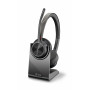 Plantronics Voyager 4320 UC Kabelloses Bluetooth-Headset mit Ladestation, USB-A-Adapter, Microsoft Teams zertifiziert, Schwarz