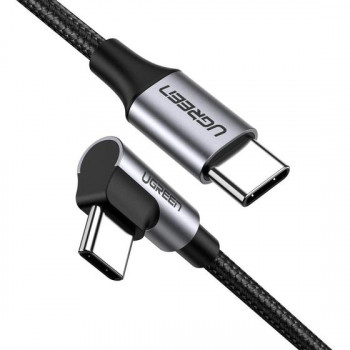 UGREEN USB-C auf USB-C Winkelkabel QC 3.0 PD 3A 60W 1m Schwarz