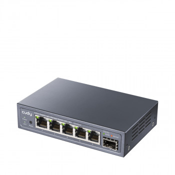 CUDY GS105ES1 5-Port Gigabit Light Managed Switch mit 1 SFP, 4 RJ45, VLAN, QoS, Desktop