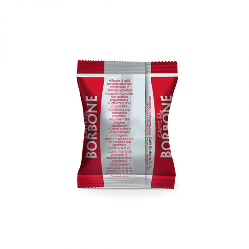 Caffè Borbone Respresso Miscela Rossa 100 Kapseln für Nespresso OriginalLine, dunkle Röstung, Intensität 9/10, einzeln verpackt