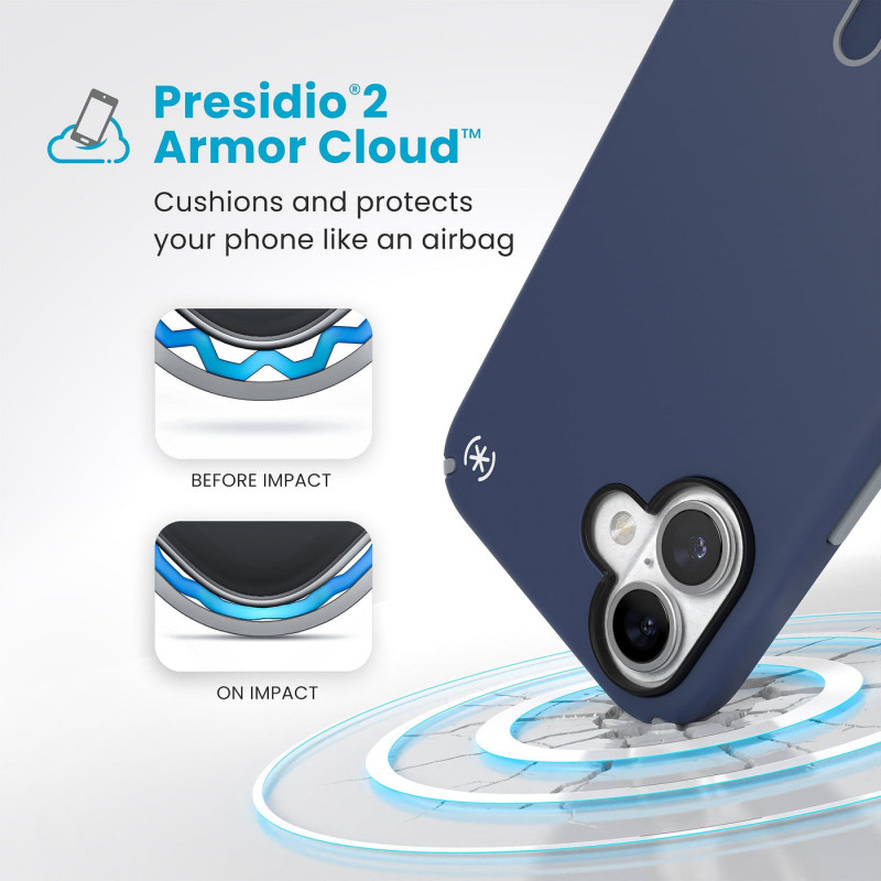 Speck Presidio2 Pro ClickLock & MagSafe Hülle für iPhone 16 Plus - Navy