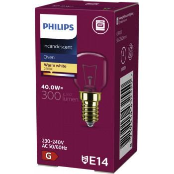Philips PHI App 40W E14 230-240V T29 Backofenlampe Birnenform