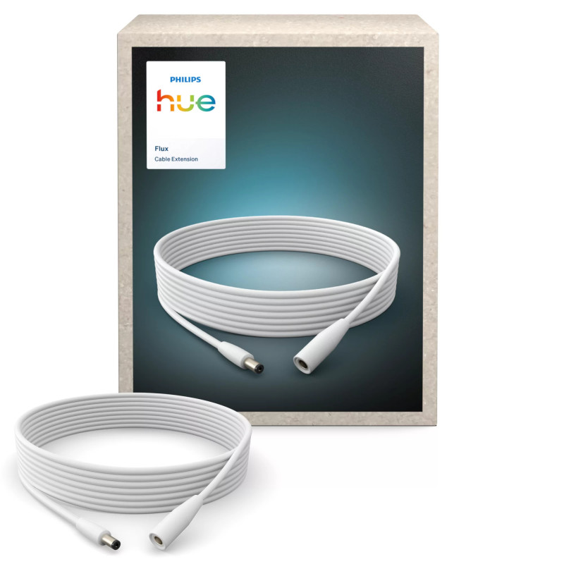 Philips Hue Flux Verlängerungskabel für Netzteil für EU/UK/ANZ, 2,5 m, Schwarz