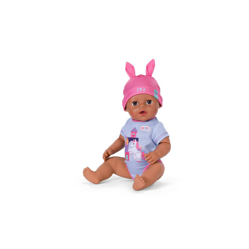 ZAPF CREATION BABY born Eva Click & Play 43cm Puppe mit blonden Haaren und blauen Augen