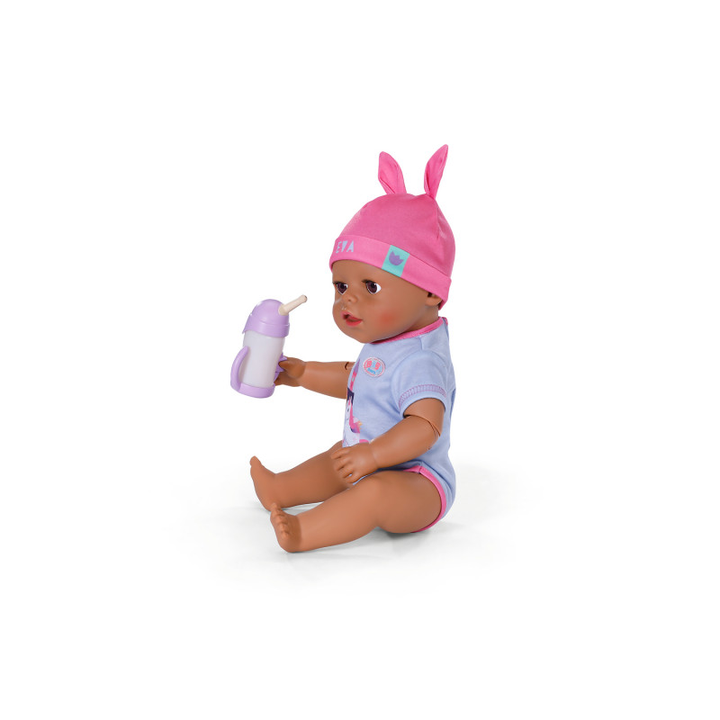 ZAPF CREATION BABY born Eva Click & Play 43cm Puppe mit blonden Haaren und blauen Augen