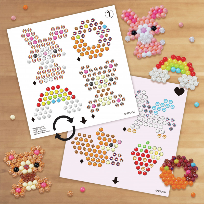 EPOCH Aquabeads Craft Studio Starter Set – Über 800 wasseraktivierte Perlen in 12 Farben, wiederverwendbares Layout-Tablett, Perlenstift & Sprüher, ohne Hitze oder Kleber, kreatives Perlenkunst-Set für Kinder ab 4 Jahren