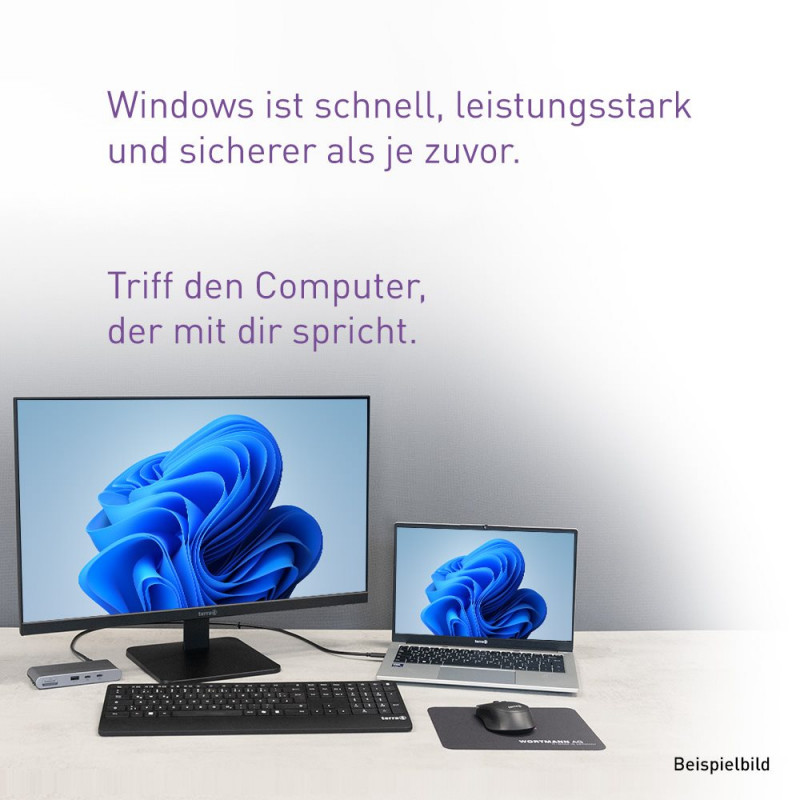 WORTMANN AG TERRA MOBILE 1517R US - 15,6 inch Full HD IPS Laptop, Intel Core i5-1135G7, 8GB RAM, 250GB SSD, Windows 10 Pro, Wi-Fi 6, Schwarz