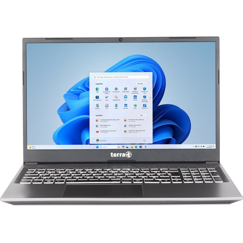 WORTMANN AG TERRA MOBILE 1517R US - 15,6 inch Full HD IPS Laptop, Intel Core i5-1135G7, 8GB RAM, 250GB SSD, Windows 10 Pro, Wi-Fi 6, Schwarz