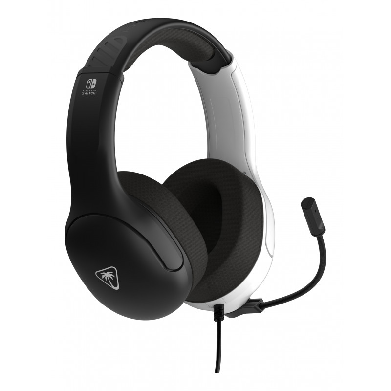 Turtle Beach Airlite Fit Headset NS Schwarz & Weiß - Kabelgebundenes Over-Ear-Gaming-Headset mit Flip-to-Mute-Mikrofon