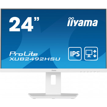 Iiyama ProLite XUB2492HSU-W5 23,8 Zoll Full HD IPS Monitor mit USB-Hub und höhenverstellbarem Standfuß