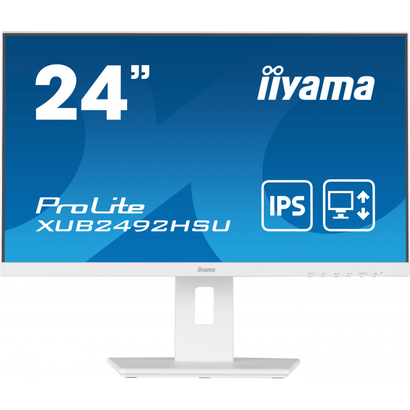 Iiyama ProLite XUB2492HSU-W5 23,8 Zoll Full HD IPS Monitor mit USB-Hub und höhenverstellbarem Standfuß
