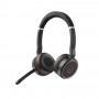 Jabra Evolve 75 MS Stereo Wireless-Headset mit aktiver Geräuschunterdrückung, Microsoft Teams-zertifiziert, Dual-Bluetooth-Konnektivität, Busylight, On-Ear, Schwarz