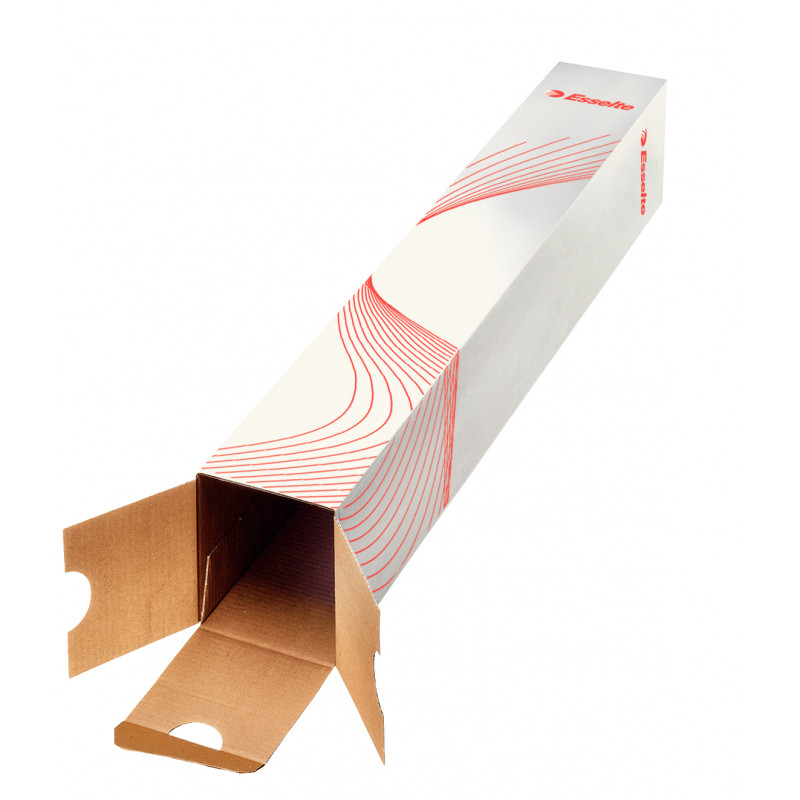 LEITZ Esselte Quadratische Falt-Versandtuben 75 x 75 x 750 mm, Wellpappe, stapelbar, für Postversand und Archivierung, 10 Stück (20957)