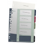 Leitz Register 1235 Style DIN A4 1-5 Polypropylen Mehrfarbig 5 Extrabreite Trennblätter, PC-bedruckbar 1235-00-00