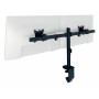 LEITZ Ergo Slim Dual Monitorhalterung, Tischklemme, Schwarz, für 2 Monitore 17 inch-32 inch, VESA 75/100, 8 kg pro Arm, Gasfeder-Höhenverstellung, Neigen/Schwenken/Drehen, Kabelmanagement 61640095