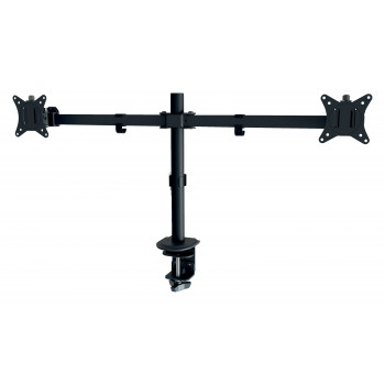 LEITZ Ergo Slim Dual Monitor Halterung, Tischklemme, Schwarz 61640095