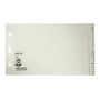 Leitz Manila Board Index Register A-Z, A5 Querformat, 20-teilig, Grau, 100 g/m², 80 mm Lochung mit verstärkten Löchern (1206-00-85)