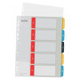 Leitz 12400000 Zahlenregister, A4, 10 Registerlaschen, Polypropylen, graue Laschen, transparenter Körper, Universal-Lochung