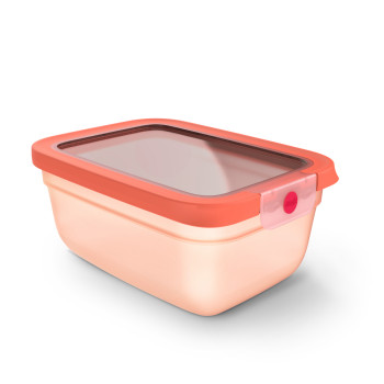 EMSA ONE CLICK Vorratsdose 1,5 L Orange Rechteckig Airtight Auslaufsicher Mikrowellengeeignet Gefriergeeignet Spülmaschinenfest BPA-frei 3110601756