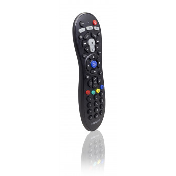 Philips SRP3013/10 Universal-Fernbedienung – 6-Geräte, Lernfunktion & Makro, Schwarz