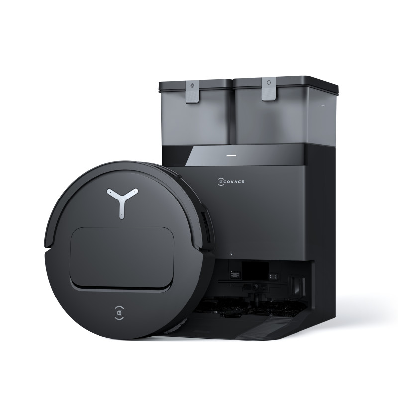 Ecovacs Deebot T50 Omni Saugroboter mit Absaugstation, 8000 Pa Saugkraft, Heißwasser-Wischmopp-Reinigung, TrueMapping 2.0, AIVI 3D 2.0, Schwarz DDX57