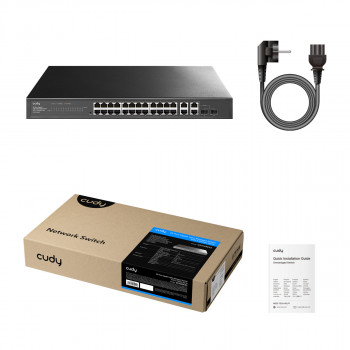Cudy GS1028ES2 26-Port Gigabit Ethernet Switch mit 2 Combo SFP