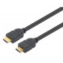 MANHATTAN CL3 4K@60Hz High-Speed-HDMI-Kabel mit Ethernet, 8 m, In-Wall-zugelassen, HDR, vergoldet, doppelt geschirmt, Schwarz (356985)