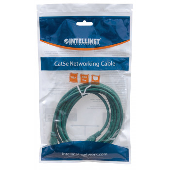 Intellinet Cat6 UTP Patchkabel, 2 x RJ-45, angespritzt, 15,0 m, grün (342537)