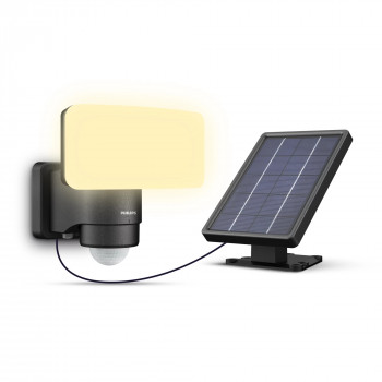 Philips LED Solar-Außenwandleuchte Tylus 3000K Schwarz 100lm IP44 PIR 00231931