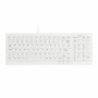 CHERRY Active Key MedicalKey AK-C7000F-U1-W/UK kabelgebundene USB-Tastatur, Weiß/Hellgrau, IP68 versiegelt, desinfizierbar