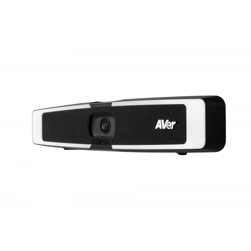 AVer VB130 4K USB Video-Soundbar mit intelligenter Beleuchtung, 4x Digitalzoom, 120° Sichtfeld, KI-Auto-Tracking, Beamforming-Mikrofon, 10W-Lautsprecher, PoE+