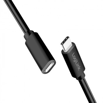 LogiLink CU0211 USB-C Verlängerungskabel 100W 2m Schwarz