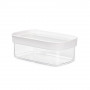 EMSA OPTIMA Rechteckiger Vorratsbehälter für trockene Lebensmittel 0,45 L Transparent/Weiß mit Frischesiegel, BPA-freier Kunststoff (3110600892)