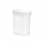 EMSA OPTIMA Rechteckiger Vorratsbehälter für trockene Lebensmittel, 0,38 L, transparent mit weißem Deckel, luftdichter Verschluss, BPA-frei, 1 Stück 3110600891