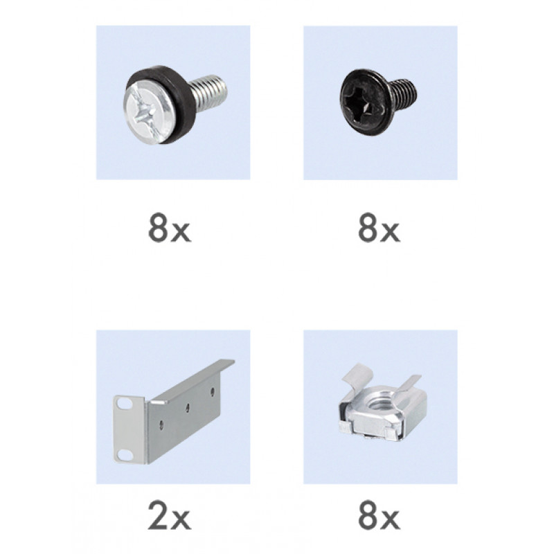 LogiLink 19 Zoll Rack-Einlegeboden 1U verstellbare Tiefe 570 mm perforiert Schwarz für 800 mm tiefe Schränke SF0800B