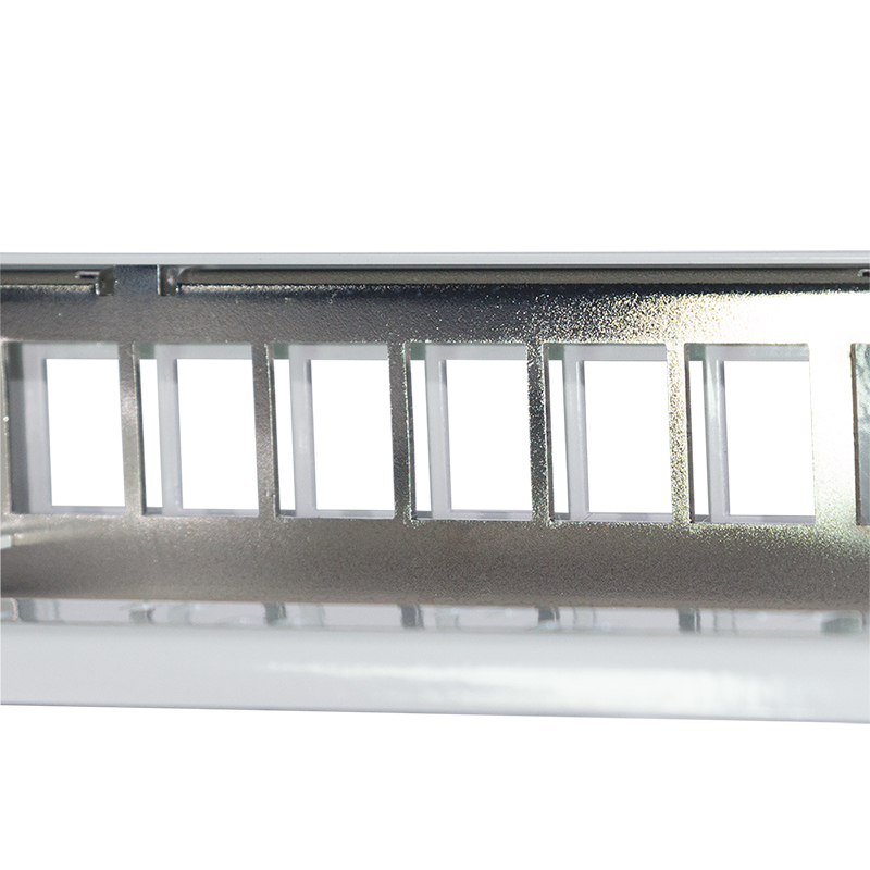 LogiLink 19 Zoll Keystone Patch Panel, 24 Port, geschirmt, Lichtgrau (RAL7035), 1U, für bis zu 24 Keystone-Module, 1 Stk. (NK4073)
