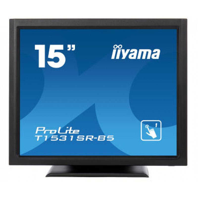 Iiyama ProLite T1531SR-B5 15 inch Touchscreen LED-Monitor - 1024 x 768, TN, HDMI/VGA/DisplayPort, Lautsprecher, Mattschwarz