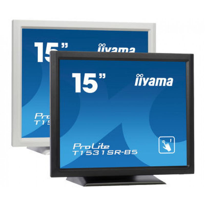 Iiyama ProLite T1531SR-B5 15 inch Touchscreen LED-Monitor - 1024 x 768, TN, HDMI/VGA/DisplayPort, Lautsprecher, Mattschwarz