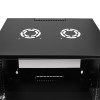 LogiLink 19-Zoll-Wandgehäuse ECO 9U, 550mm Tiefe, Glastür, Schwarz RAL 9005, vormontiert W09C55B