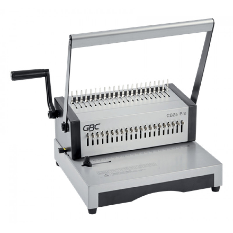 GBC CombBind CB25Pro Kunststoffkamm-Bindemaschine, A4, 25 Blatt Stanzleistung, 500 Blatt Bindekapazität, Vollmetall 4410037