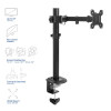 ACT AC8361 Monitorarm für 17-34 Zoll Bildschirme, Gasfeder, Tischklemme & Tülle, VESA 75/100, Schwarz