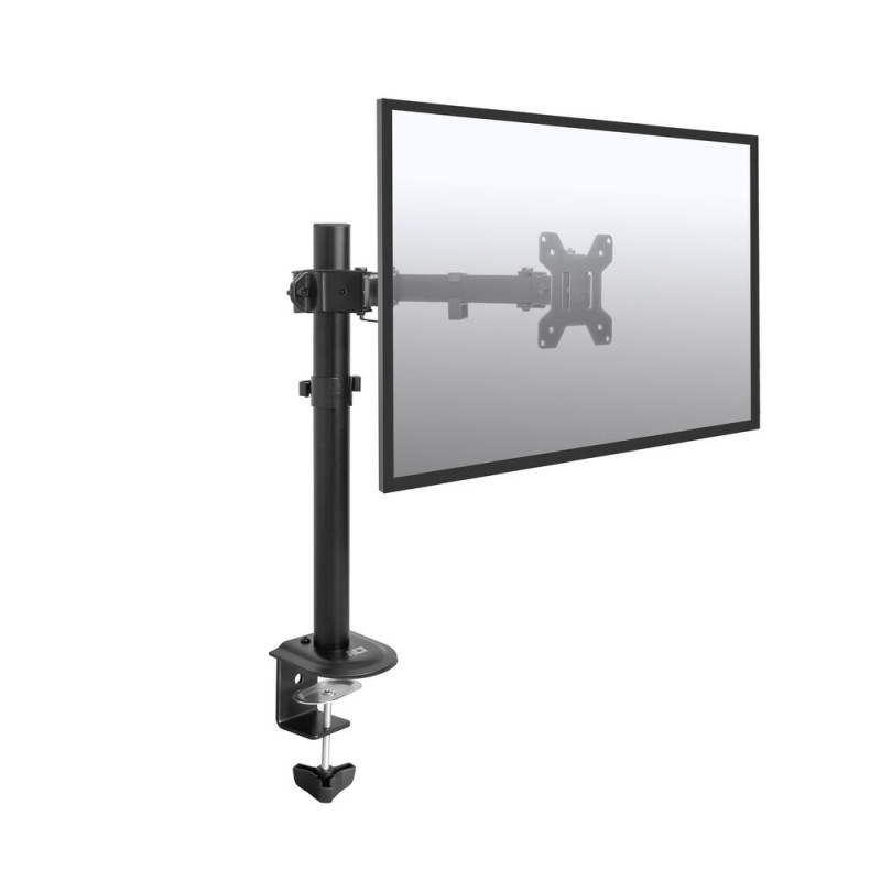 ACT AC8361 Monitorarm für 17-34 Zoll Bildschirme, Gasfeder, Tischklemme & Tülle, VESA 75/100, Schwarz