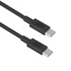 ACT USB 2.0 60W Lade-/Datenkabel USB-C zu USB-C, Schwarz, 1 Meter (AC3082)