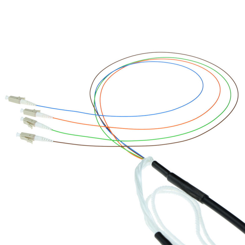 ACT 30m Multimode OM4 50/125 Innen-/Außen Glasfaserkabel, 8 Fasern, LC auf LC, LSZH, Aqua RL4303