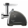Moulinex ME6868 HV8 Pro 4-in-1 Fleischwolf, 2200 W, 4,5 kg/min, 3 Edelstahlscheiben, Kebbe- & Wurstaufsätze, Schwarz/Silber