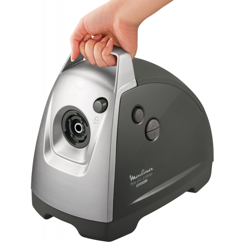 Moulinex ME6868 HV8 Pro 4-in-1 Fleischwolf, 2200 W, 4,5 kg/min, 3 Edelstahlscheiben, Kebbe- & Wurstaufsätze, Schwarz/Silber