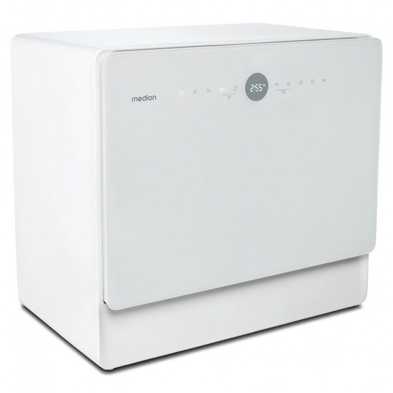 Medion DWT50 (MD 37775) Freistehender Geschirrspüler 50 cm Breite, 9 Maßgedecke, Energieklasse F, Weiß