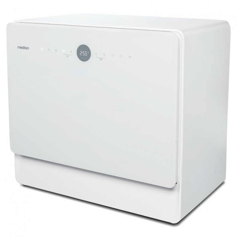 Medion DWT50 (MD 37775) Freistehender Geschirrspüler 50 cm Breite, 9 Maßgedecke, Energieklasse F, Weiß