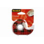 3M Scotch Crystal Clear Klebeband mit Handabroller, 19 mm x 15 m, Transparent, Leicht und Geräuschlos, 1 Rolle 6-1915D