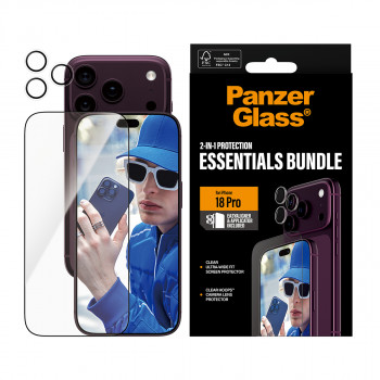 PanzerGlass Essentials 2-in-1 Displayschutz und Kameralinsenschutz für iPhone 18 Pro